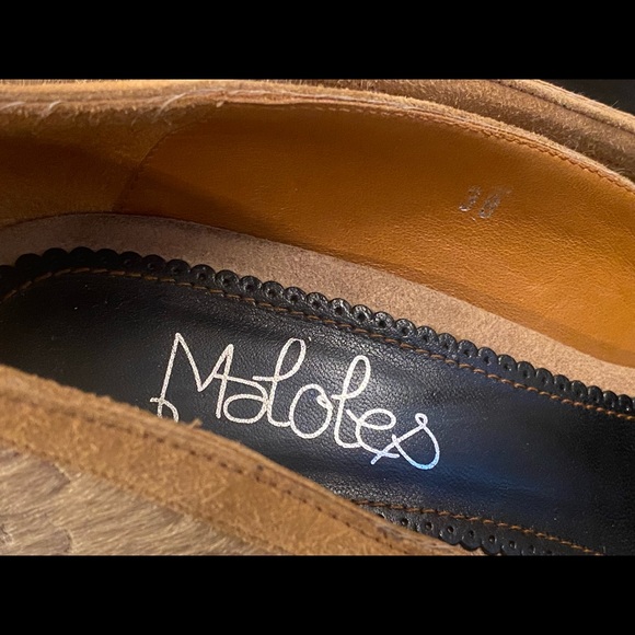 Maloles Anthropologie Suede Leather Pumps 38 7 - Picture 4 of 8